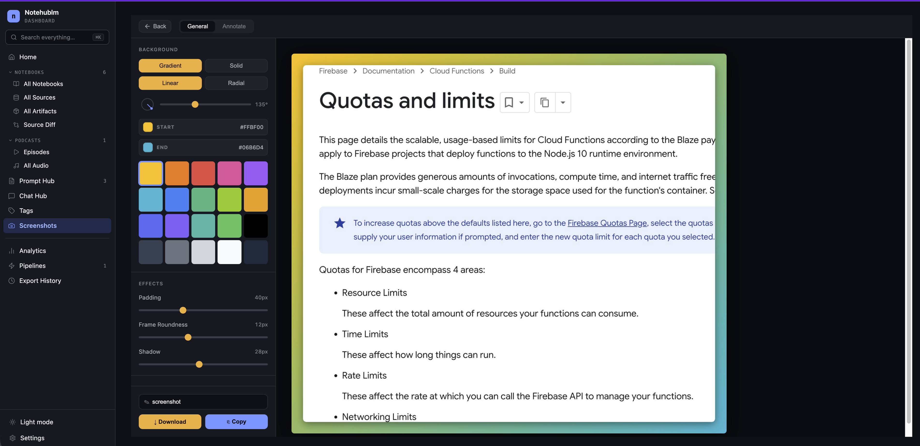 Screenshot editor